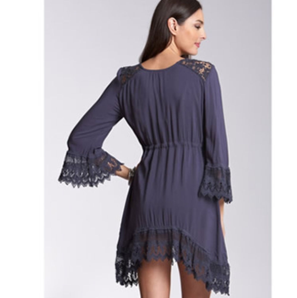 Monoreno Crochet Detail Long Sleeve Dress - Picture 2 of 8